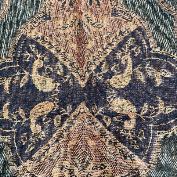 Boho Tapestry Shawl Wrap Fringe Festival Scarf Bohemian Artsy Hippie Vintage - Picture 10 of 10